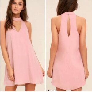 Lulus Blush Pink Sleeveless Swing Dress Size Small